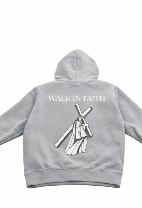Grey Luke 1:37 Hoodie